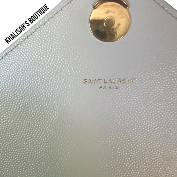Rare YSL Saint Laurent Monogram Envelope Matelasse Chevron Large Bag MSRP $3,472 - Picture 16 of 17